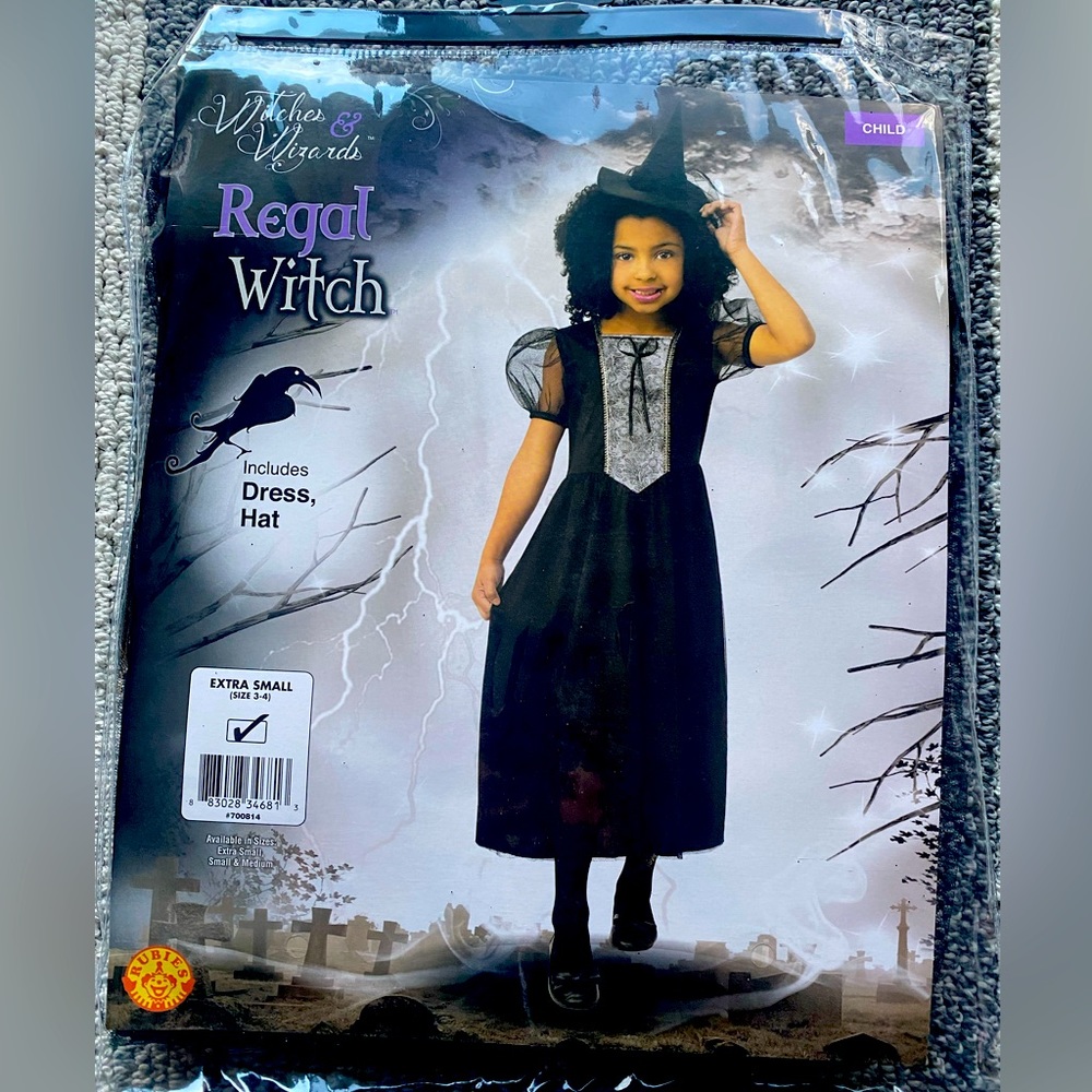 Witch Costume - Little Girl Size 3-4